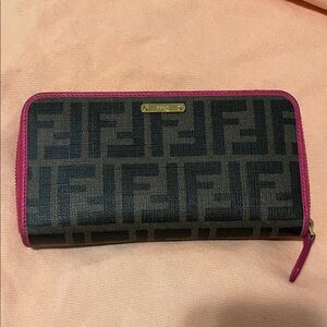 Fendi  Pink Monogram Wallet